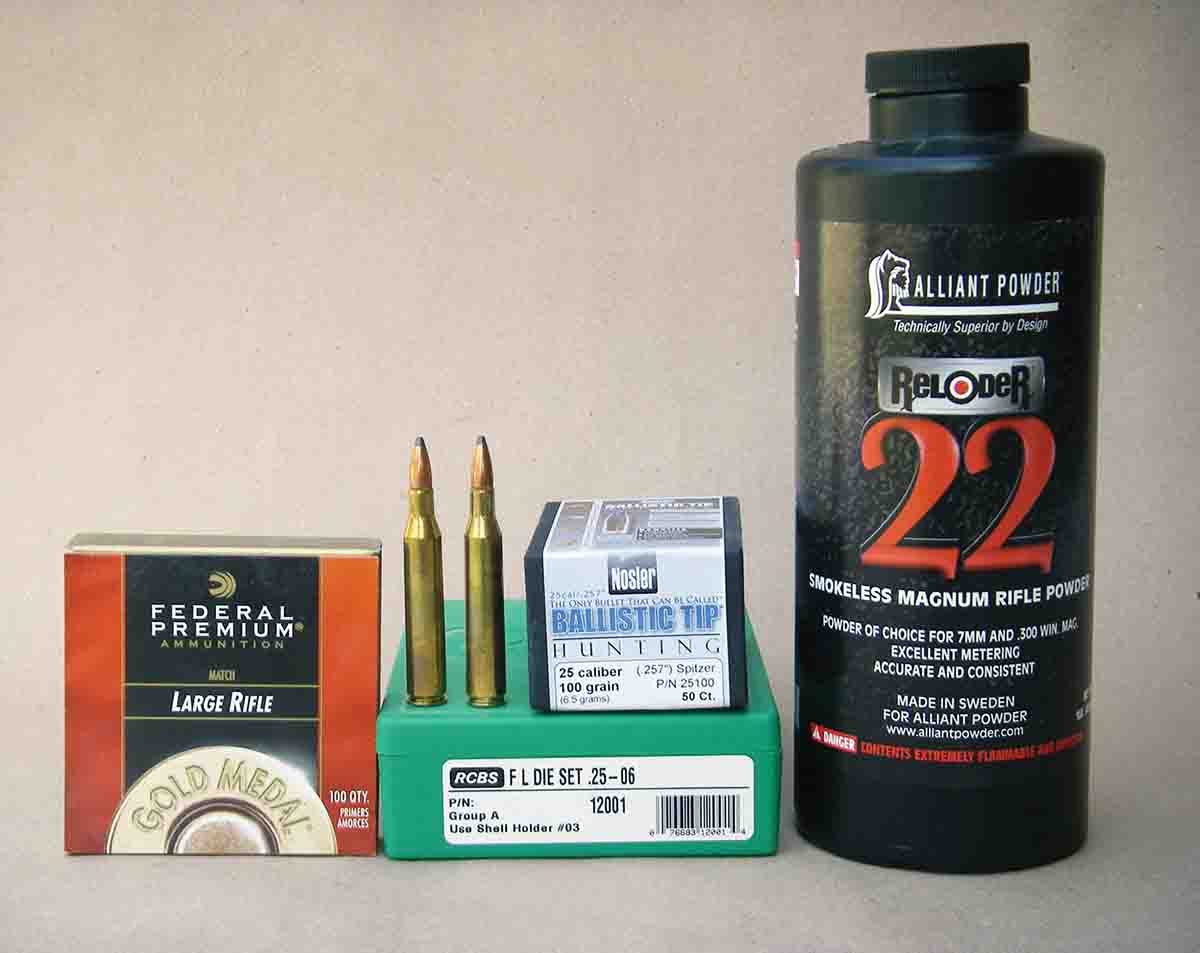 Troubleshooting .25-06 Remington handloads should include using a chronograph, changing primers and carefully reviewing maximum powder charge weights.